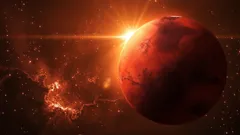 Tajemnice Marsa: duży księżyc sterujący pływami i niezwykły krater